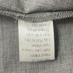 Ming Wang Cotton Shift Dress Size Small Ruffle Sleeve Gray V-Neck Poplin Unlined Photo 9