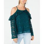 Ultra Flirt  Teal Lace Cold-Shoulder Top NWT MEDIUM Photo 1