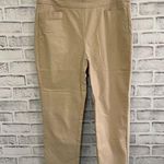 Chico's Women’s Chico’s tan colored front pocket flat pull on ankle pants Size 8 Photo 0