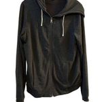 UGG  Unisex Dark Gray/Black Full-Zip Hoodie Medium Long Sleeve Drawstring Hood Photo 0