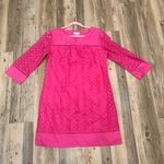 Crown & Ivy Women Pink Casual eyelet Dress size 4P. Photo 5