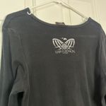 Harley Davidson Biker Black Rhinestone Studded Long Sleeve Shirt Top Women's 2X Photo 5