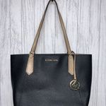 Michael Kors Womens  Kimberly Small Signature Tote Bag Black Pebbled Leather Photo 0