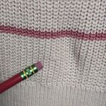 Velvet by Graham & Spencer Kierra Pullover Sweater Ecru Pink Striped Knit XL New Photo 5