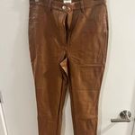 Aritzia Wilfred Free Brown Faux leather skinny pants Photo 0