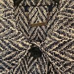 Trina Turk ππ Denali Coat ~ Indigo Chevron Print with Clear Laminate 12 NWT Photo 10