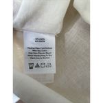 Eddie Bauer  Ivory V Neck Embroidered Tunic 3/4 Sleeve Linen Rayon Womens Shirt M Photo 6