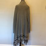 CAbi  Gray Cardigan with Fringe Photo 2
