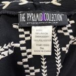 The Pyramid Collection Cardigan Women 3X Black Embroidered Open Long Sleeve Boho Photo 9