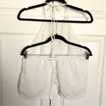 Tobi White Crochet Halter Open Back Crop Top Size M Photo 2