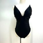J.Crew  Plunge One Piece Swimsuit Black Photo 1