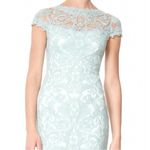Tadashi Shoji Mint Green Lace Cap Sleeve Dress Size 12 Embroidered Cocktail Photo 8