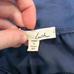 Lush Clothing Lush Vintage dark blue satin looking strapless dress in size xs Photo 4