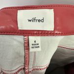 Wilfred Pants 4 Aritzia Melina Faux Sienna Red Leather Straight Edgy Boho Glam Photo 1