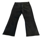 7 For All Mankind NWT High Waist Slim Kick Jeans in Coated Black Size 32 Photo 3