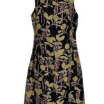 Women’s SILK Floral Sheath Black Midi Dress 6 Photo 0