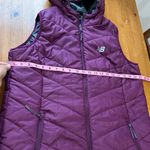 New Balance  Maroon Hooded Puffer Vest Photo 12