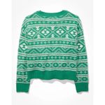 American Eagle   Green Fair Isle Snowdrift Sweater - Medium Photo 3