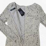 Ralph Lauren Lauren  Gold Shimmer Lace Black Label Long Sleeve Short Dress Size 4 Photo 10