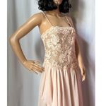 Victoria's Secret Vtg gold label Victoria’s Secret slip gown dress peach pink lace beaded Small Photo 13