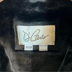✨ D’Carlo Women’s Suede Leather Fur Black Zip Up Vest Medium Photo 2