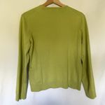 Lands' End lime green button front cardigan women's size small cotton y2k Photo 5