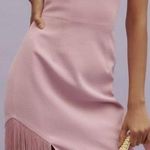 Dress the Population NWOT ANTHROPOLOGIE Rory Side-Fringe Midi Dress purple sz L Photo 1