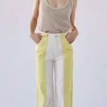 Urban Outfitters BDG  High & Wide Yellow/White Striped  Jeans NWT SZ 26 Photo 3