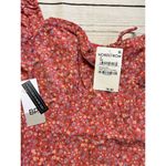 BP Mini Dress with tie front pink multi floral Size Medium Scoop Neck Feminine Photo 3