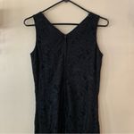 Laura Ashley Vintage Laura Ashely Black Lace Sleeveless V-neck Maxi Cocktail Dress Size 6 Photo 6