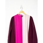 Saks 5th Avenue Saks Fifth Avenue 100% Cashmere Long Cardigan Sweater Medium Color Block Cozy Photo 3