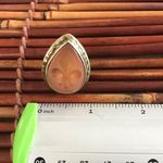 Silpada  KR Collection Fleur De Lis Brass & Resin Ring Size 7 Photo 6