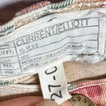 Current/Elliott Floral Print Cream Pink Cropped Ankle Skinny Jeans size 27 Photo 3