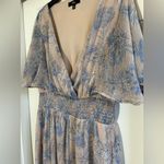 Lulus Subtle Romance Beige Floral Print Ruffled Midi Dress Photo 2