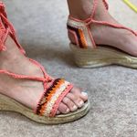 Roxy Wedge Tie Up Sandals Photo 1