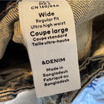 H&M Ultra High Rise Blue Wide Leg Jeans Womens 2 Regular Fit Fall Denim Casual Photo 2