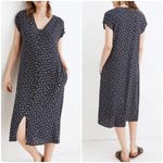 Madewell Easy Midi Dress in Spring Fling Dark Baltic Photo 1