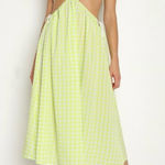 For Love & Lemons  Maureen Gingham Cut Out Bows Lime Green Lolita Cutout Dress Photo 0