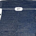 Mango MNG  Blue Sparkly Silver Metallic Thread Long Sleeve Womens Top Size‎ L Photo 7