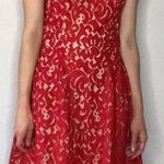 Francesca’s red lace festive holiday dress size XS Photo 0