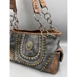 Montana‎ West Western Boho Studded Handbag Shoulder Purse Boho Gray Photo 1