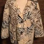 Rafaella    WOMENS Plus Size 1X Blazer. BUTTON FRONT BROWN PATTERNED BLAZER Photo 0