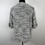 Michael Stars  Crochet Knit Short Sleeve High Low Marled Gray Sweater Size XS/S Photo 6