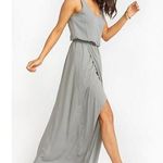 Show Me Your Mumu  Kendall Maxi Dress Soft Charcoal Crisp S NWT Photo 0