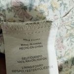 AUW  L Green Floral Smocked Tie-Front Ruffle Strap Slit Midi Dress Padded Bra Photo 13