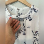 Free People Snap Out of It Swing dress white Blue Floral TunicTank X-Small 1278 Photo 5