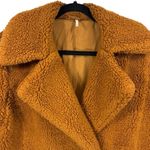 Free People  Notched Teddy Peacoat Copper Size XS‎ Cozy Outdoor Boho Photo 6
