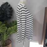 Caslon  wool blend striped long sleeve vneck top Photo 2