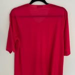 Vassarette VTG  Nightgown Hot Pink Button Up Women’s L 3/4 Sleeve Silky Nylon Photo 5