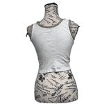 Love Peace and Lazy Days Sunflower Crop Tank Top XS White Cottagecore Y2K Boho Photo 4